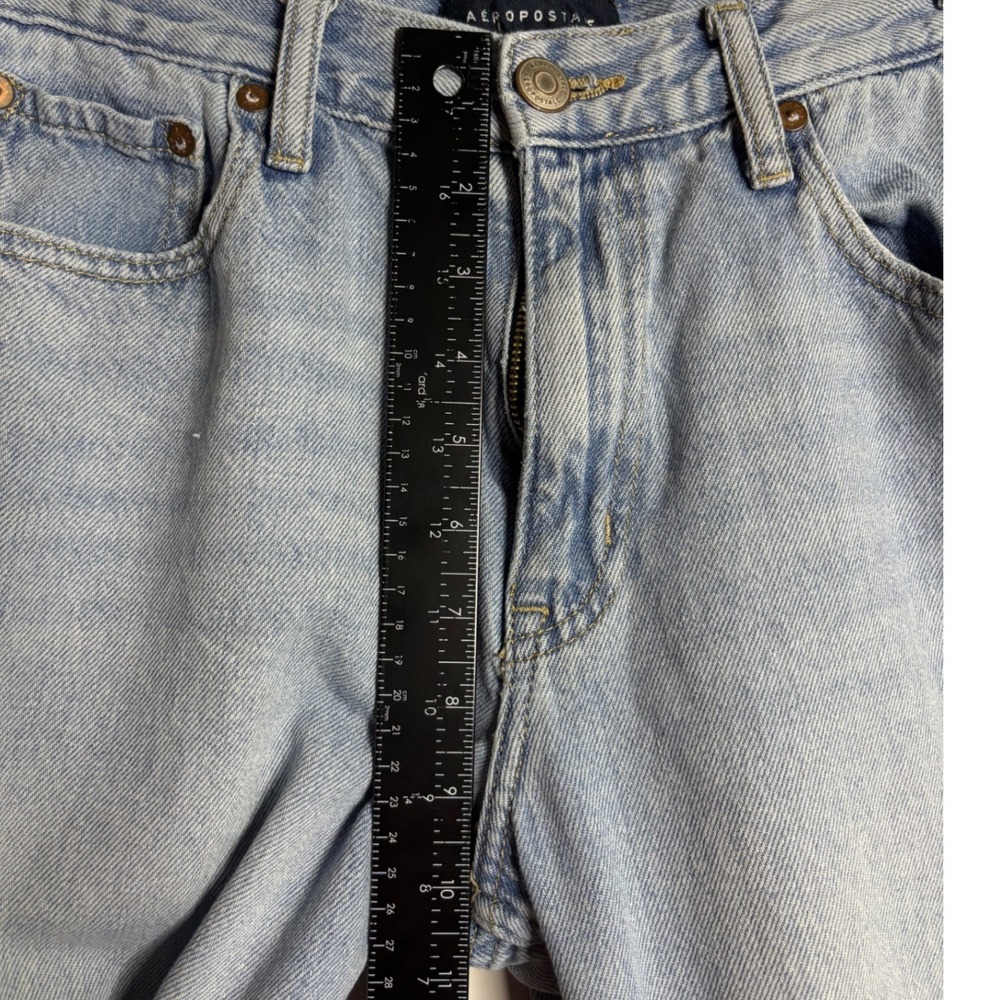 Aeropostale Light Wash High Rise Baggy Jeans Women 2 Reg - Picture 4 of 7